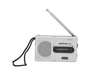 AM FM Portable Radio, Battery Powered Mini Radio Universal High Performance Receiver with Earphone Jack, Telescopic Antenna