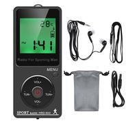 AM FM Portable Radio Personal with Headphones Walkman Rechargeable Battery Digital Display Stereo