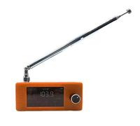 AM/FM Radio with Best Reception, Rechargeable Portable AM FM Transistor Radio, Mini Battery Operated Radios, Clear Dial Big Speaker Earphone Jack Pocket Radios Small Gifts (Orange-Pull Rod)