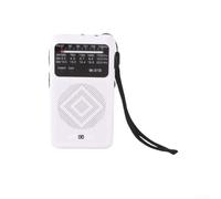 AM FM SW 3 Band Pocket Radio, Portable 1200MAh Battery Operated Shortwave Radio, Back Clip Transistor Radios, For Outdoor Adventures,Emergencys (White)