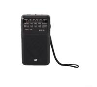 AM FM SW 3 Band Pocket Radio, Portable 1200MAh Battery Operated Shortwave Radio, Back Clip Transistor Radios, For Outdoor Adventures,Emergencys (Black)
