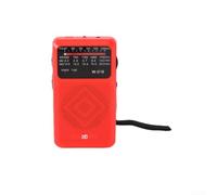 AM FM SW 3 Band Pocket Radio, Portable 1200MAh Battery Operated Shortwave Radio, Back Clip Transistor Radios, For Outdoor Adventures,Emergencys (Red)