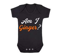 Am I Ginger Statement Baby Grow Vest, 6-12 Months, Black
