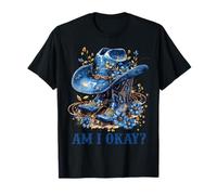 Am I Okay Boot Cowgirl Coquette Bow Women Girl T-Shirt