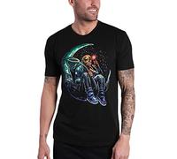 AM INTO The Graphic T-Shirts - Cool Short Sleeve Graphic Tees, Lunar Harvest Glow-in-The-Dark, XL
