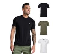 AM INTO THE Mens T Shirt - Short Sleeve Crew Neck Soft Fitted Tees S - 4XL Fresh Classic Tshirt, 3-pack Black, Olive Green, and White, Medium