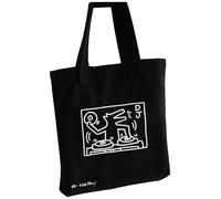 am Keith Haring Vinyl Record Tote Bag | Heavy Duty Canvas Bag for Vinyl, Books, Shopping and More, Ideal for Everyday Use, Black, Large