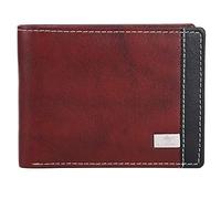AM LEATHER CO Lour Signature Men's Genuine Leather Bicolour Wallet Black 11cm x 1.5cm x 9cm Contemporary Black 11cm x 1.5cm x 9cm Contemporary, Black, 11 cm x 1.5 cm x 9 cm, Contemporary