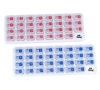 AM/PM Monthly Pill Organizer Tray with 31 Morning and Evening Daily Removable Pill Box Pods (Clear - AM/PM)