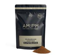 AM:PM Nutrition Mushroom Coffee with Lion's Mane, Reishi & Cordyceps - Healthy Energy & Focus Boost - A Blend of Arabica & Robusta Coffee with Functional Mushrooms - 60 Servings