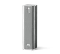 am Screen Cleaner Mist Spray - Includes Harm-Free Liquid with Microfibre Cloth for iPhone 15, iPhone 14, Smartphones, Tablets - Refillable & Eco-Friendly, 1 Pack, Grey