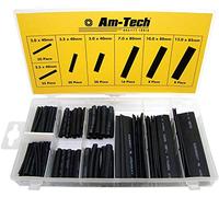 Am Tech 127pc Heat Shrink Motorcycle Wiring Wire Wrap Assortment Insulation Set. Sizes : 2 - 13mm