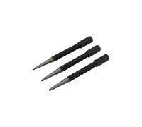 Am-Tech 3-Piece Nail Punch Set (100mm) - Alloy Steel, Knurled Handle, Square Striking Heads - H1000