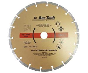 Am-Tech 9 Inch Diamond Cutting Disc 230 X 2.4 X 7 X 22.2 MM