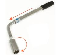 Am-Tech Extending Wheel Brace Wrench 17mm & 19mm Socket