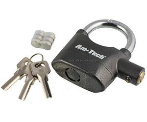 Am-Tech Heavy Duty Alarmed Padlock with 3 Keys AMT2310
