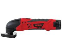 Am-Tech V6510 1.3 A Oscillating Multi-Tool/Lithium-Ion Battery with Accessories in Storage Case, 230 V, Red