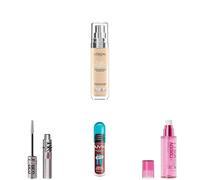 AM to PM Edit: L'Oréal Paris True Match Foundation 2N Vanilla + Maybelline Sky High Tubes Mascara + NYX Professional Makeup Lip IV Stain, Drippin' In Rose + Maybelline Grippy Setting Mist Spray
