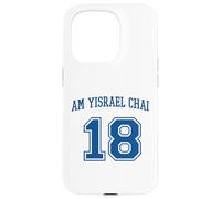 Am Yisrael Chai 18 Jewish Pride Varsity Support Israel Flag Case for iPhone 15 Pro