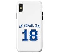 Am Yisrael Chai 18 Jewish Pride Varsity Support Israel Flag Case for iPhone X/XS