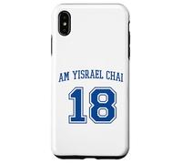 Am Yisrael Chai 18 Jewish Pride Varsity Support Israel Flag Case for iPhone XS Max
