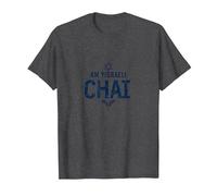 Am Yisrael Chai IDF Support Jewish Pride Gift T-Shirt, Men, Dark Heather Grey, XL