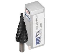 AM-Zerspanungstechnik Step Drill Metal Diameter 4-20 HSSE-TiAlN Cobalt | Step Drill Stainless Steel | Performance Line Taper Drill Metal | Peeling Drill | Taper Cutter (Diameter 4-20 HSSE-TiAlN