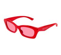 AM0474S 003 Woman Sunglasses Acetate Red Pink Squared