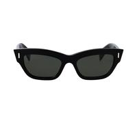 Alexander McQueen AM0548S 001 Woman Sunglasses Acetate Black Grey Cat Eye