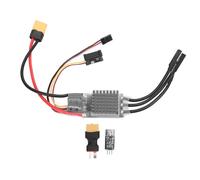 AM32 RC Crawler ESC 80A, Brushless Electronic Speed Controller for 2-6S Lipo, Adjustable BEC 5-8.2V Output with Heatsink, Firmware Upgrade Connector for Axial SCX10 and