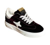 AMA BRAND Deluxe Slice Luxury Sneakers Fashion Shoes, Dark purple and white, 6 UK