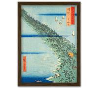Artery8 Ama no hashidate Tango Province Utagawa Hiroshige Japanese Woodblock Artwork Framed Wall Art Print A4
