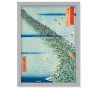Ama no hashidate Tango Province Utagawa Hiroshige Japan Woodblock Artwork Framed Wall Art Print A4 Artery8 Light Grey One Size