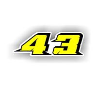 AMA SHOP Customisable Racing Numbers Mod.4 Sticker for Helmet, Motorcycle, Camper, Boat | Car Tuning