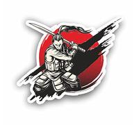 AMA SHOP Japanese Samurai Shaped PVC Sticker mod.4 |Laptop Wall Decal Stickers | Sticker for Helmet, Motorcycle, Camper, Car, PC | autoTuning |