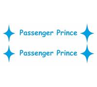 AMA SHOP Pair of Prespaced Passenger Prince Stickers 2 Pieces | Fun | Suitable for Car Motorcycle Helmets | Children's Room | Decal | Passion Motorcycle