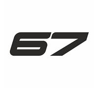 AMA SHOP Personalised Racing Style Numbers Pre-spaced Sticker | Sticker for Helmet, Motorcycle, Camper,Boat | AutoTuning |