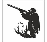 AMA shop PRESPACED HUNTER STICKER WITH RIFLES BLACK PVC for Decal Wall Mural Car Motorcycle Helmet Camper