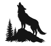 AMA SHOP Prespaced Wolf Sticker Mod.15 | Suitable for Car Motorcycle Helmet PC, Laptop | Decal | Passion Moto|CM.10