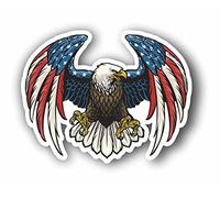 AMA SHOP PVC Sticker Shaped Eagle colors American flag | Car Stickers | Sticker for Helmet, Motorcycle, Camper | Car tuning| laptop, pc