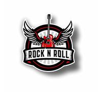 AMA SHOP ROCK N ROLL PVC Decal Wall Sticker for Car Motorcycle Helmet Camper