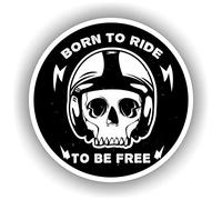 AMA SHOP Silhouette Sticker BORN TO RIDE mod.1 |Sticker for Helmet,Motorcycle, Camper,Boat | autoTuning |