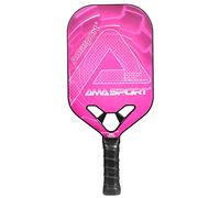 AMA SPORT - APB-JP80-2-Cobalt Pink - Matrix Explore 003 - Textured Graphite Pickleball Racket - Elongated with Dynamic Groove - Large Sweet Spot - Power and Reach