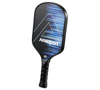 AMA SPORT - APB-PA016-DNP-Blue - Proton Pickleball Racket - Textured Carbon Surface - Maximum Spin, Extended Grip - USAPA Approved - Pickleball Games - Professional