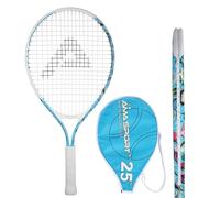 AMA SPORT - AT-X-Blue25-306C - Ocean Blue 25-Inch Junior Tennis Racket - For Children Aged 9 to 12 - Beginner Learning - Lightweight and Durable