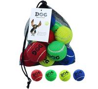 AMA SPORT INSUM - D606 - Dog Tennis Balls (2.5") - Medium Size - Multicolour - Pack of 12 - High Bounce & Visibility - Durable & Floating - Includes Storage Bag