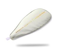 AMA Sport Pickleball Paddle Cover - Protecting your Paddle - Complete Coverage - Premium Pickleball Accessories and Pickleball Equipment - PU Leather Pickleball Case -White