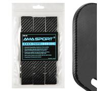 AMA SPORT Pickleball Paddle Edge Guard Tape 3 Pack 3K Texture Edge Protection Tapes 26mm Width Paddle Edge Cover Perfectly Fits Curved Edge Without Wrinkling (Black)