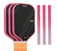 AMA SPORT Pickleball Paddle Edge Guard Tape 3 Pack Edge Protection Tapes 23mm Width Paddle Edge Cover Perfectly Fits Curved Edge Without Wrinkling (Purple Rose Red Gradient)