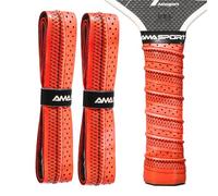 AMA SPORT Pickleball Paddle Grip Tape 2 Pack Pickleball Overgrip Replacement Grip Wrap for Pickleball Rackets Anti-Slip Grip Ridge Easy Installation and Long-Lasting Performance (Orange)